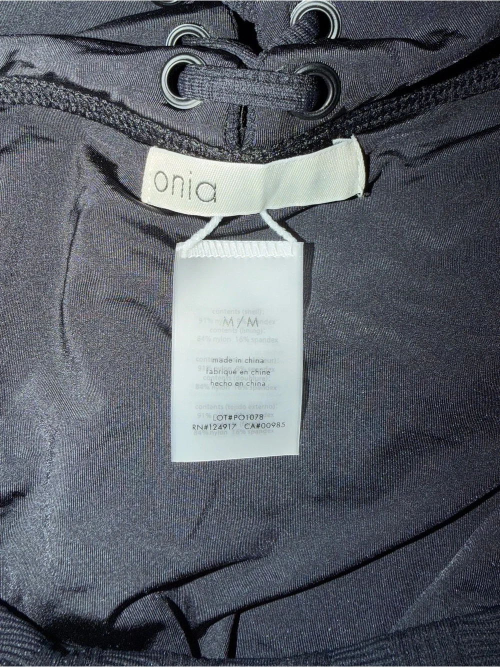 NEW! Onia Women’s High-Waist Black Swim Bottoms